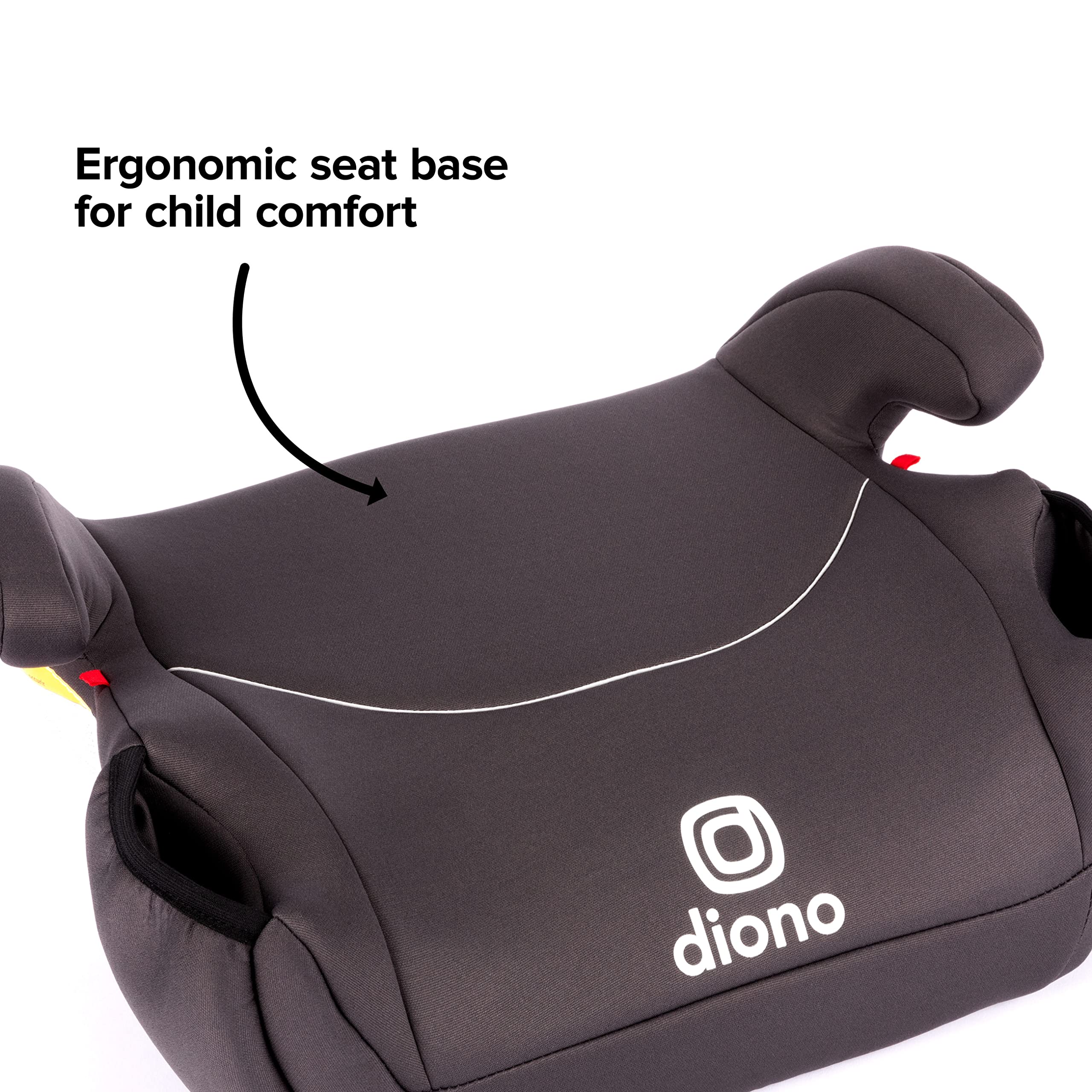 Diono Solana 2022, No Latch, Single Backless Booster Car Seat, Lightweight, Machine Washable Covers, Cup Holders, Black 🍁 All In One Marketplace Canada