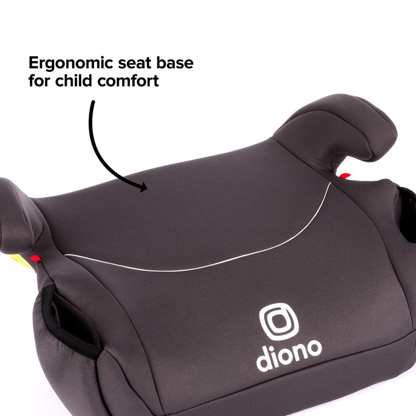 Diono Solana 2022, No Latch, Single Backless Booster Car Seat, Lightweight, Machine Washable Covers, Cup Holders, Black 🍁 All In One Marketplace Canada