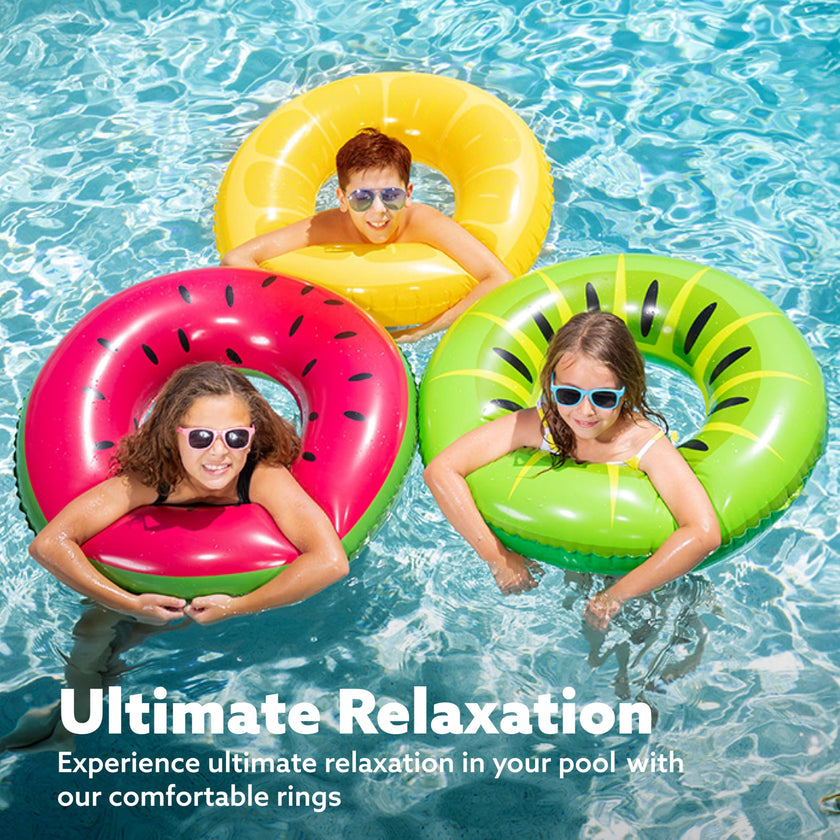JOYIN 3 Pack Inflatable Pool Floats for Kids Adults, Fruits Swim Tube Pool Rings Swimming Rings Floaties for Swimming Pool Party Decorations 🍁 All In One Marketplace Canada