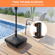 Yaheetech Fillable Mobile Umbrella Base, 4 Wheels, 123lb Capacity, Black 🍁 All In One Marketplace Canada