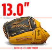 Franklin Sports Baseball and Softball Glove - Field Master - Baseball and Softball Mitt - Adult and Youth Glove - Outfield - Left Hand Throw - 13