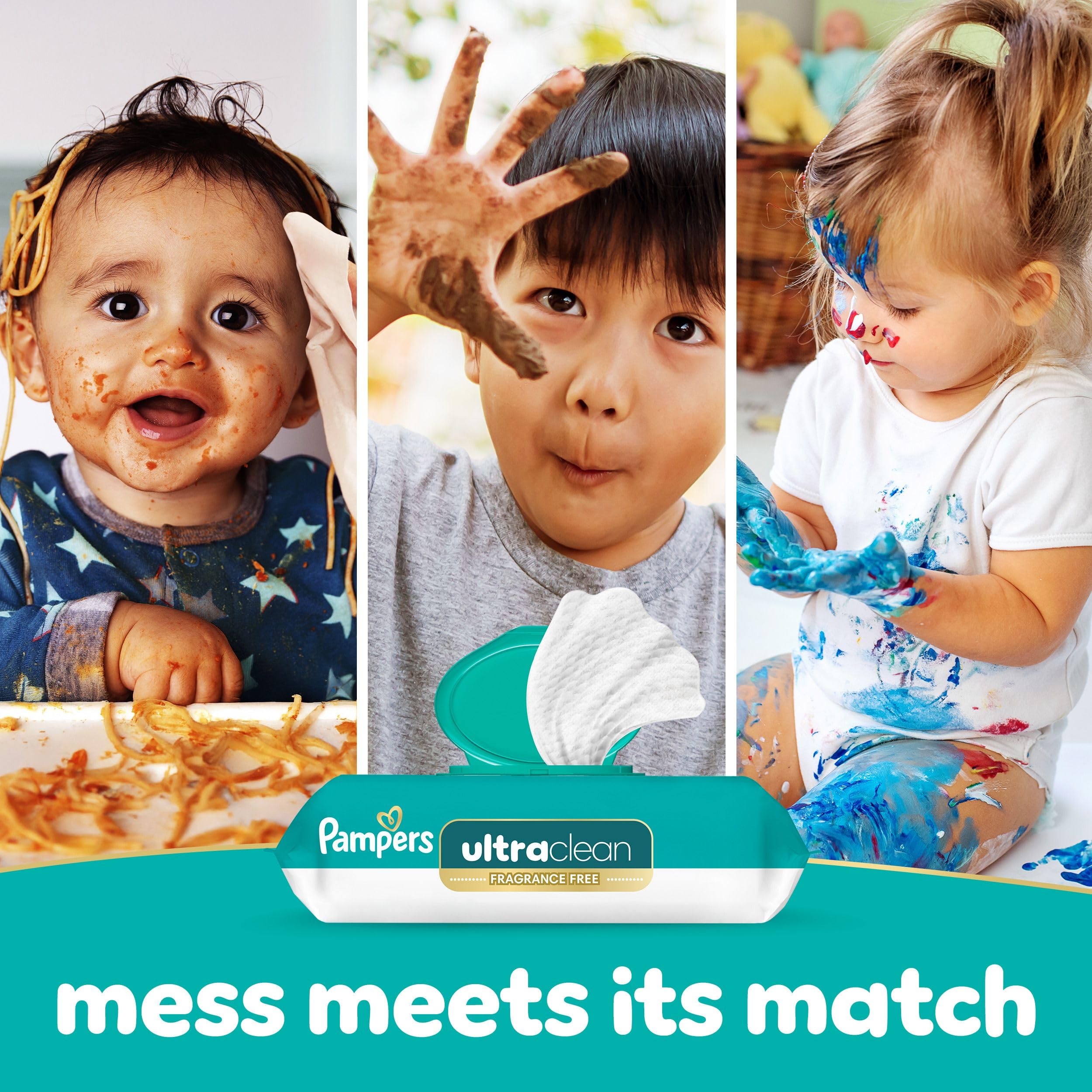 Pampers Free & Gentle 100% Plant-Based Fragrance Free Baby Wipes, 6 pack, 468 Count 🍁 All In One Marketplace Canada