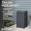 Suncast 33 Gallon Wicker-Style Hideaway Trash Can with Secure Latching Lid and Weather-Resistant Construction for Patio, Cyberspace Grey, Made in the USA 🍁 All In One Marketplace Canada