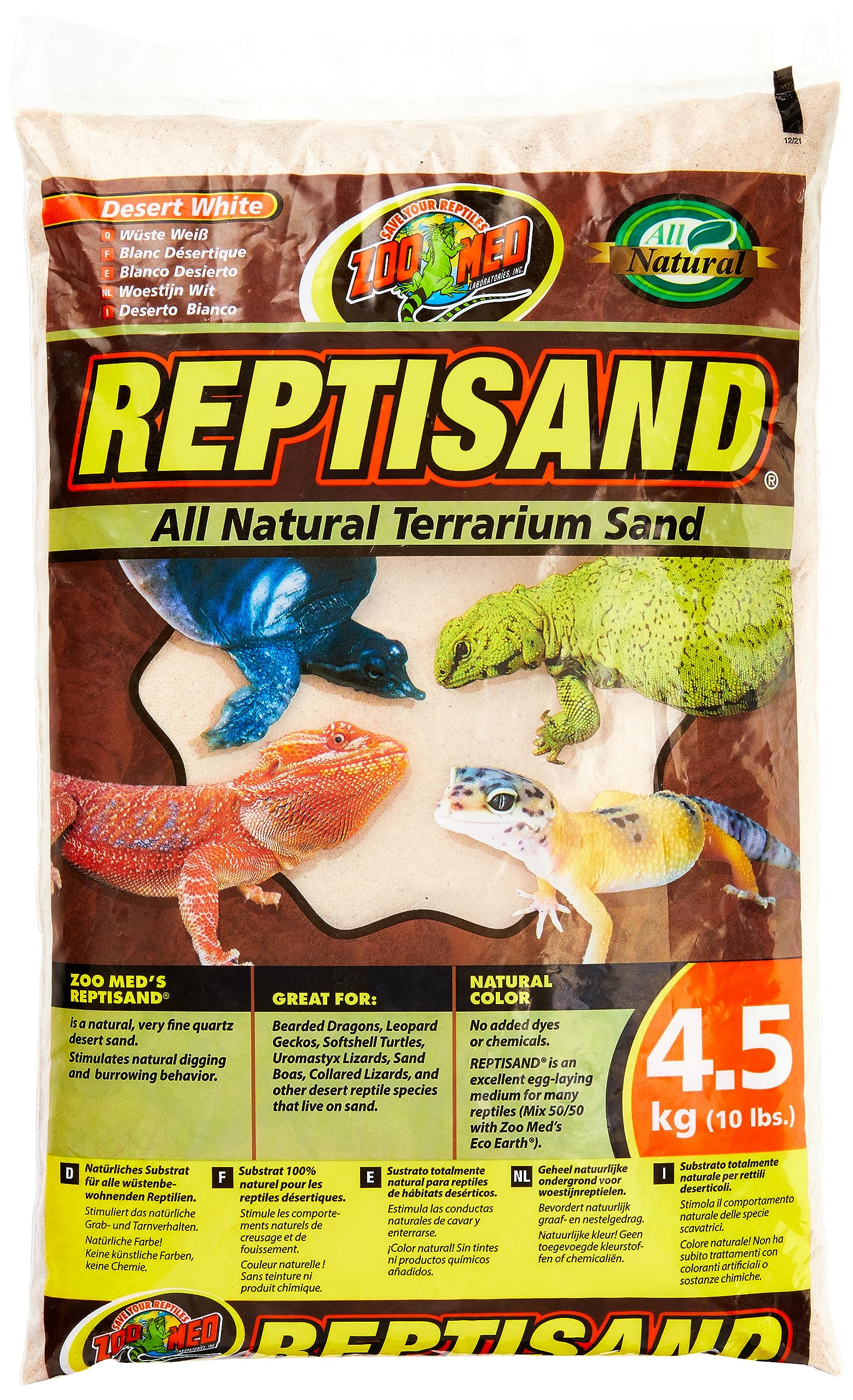 Zoo Med Labs ReptiSand Terrarium Sand, Desert White, 10-Pound 🍁 All In One Marketplace Canada