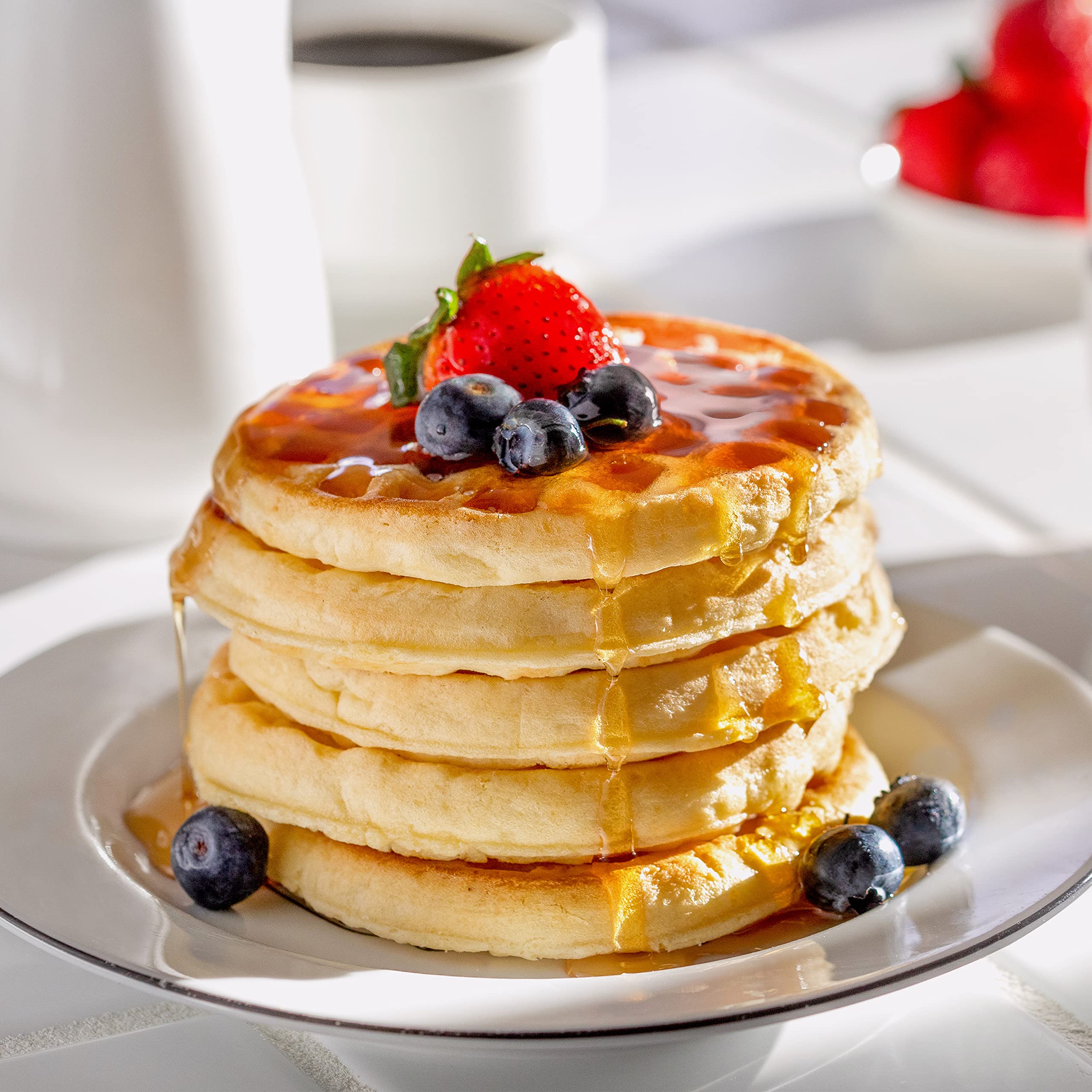 Nostalgia MyMini Personal Electric Waffle Maker, 5-Inch Cooking Surface, Waffle Iron for Hash Browns, French Toast, Grilled Cheese, Quesadilla, Brownies, Cookies, Aqua 🍁 All In One Marketplace Canada