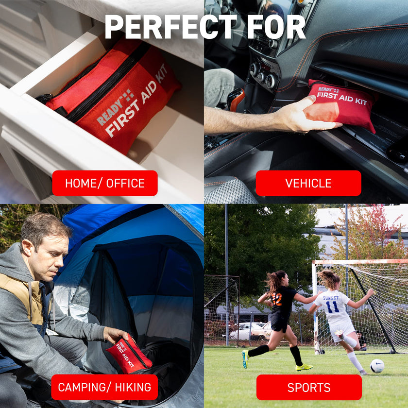 Ready First Aid 107 Piece First Aid Kit - Camping, First Aid Kit, Camping Essentials, Hiking, Home Essentials, Car Emergency Kit, Hiking Gear, First Aid Kit Travel, Car Essentials, Survival Stuff 🍁 All In One Marketplace Canada