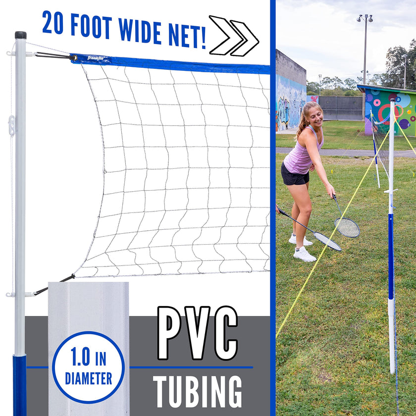 Franklin Sports Badminton Set - Portable Badminton Set - Adult and Kids Badminton Net - Perfect Backyard/Lawn Game - Includes 4 Badminton Racquets - Recreational 🍁 All In One Marketplace Canada