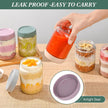 Xileanalee Overnight Oats Containers with Lids 6 Pack-16 Oz Mason Jar with Lids-Overnight Oats Jars Glass Food Storage Containers for Chia Seed Pudding Salad Cereal Coffee Spices 🍁 All In One Marketplace Canada