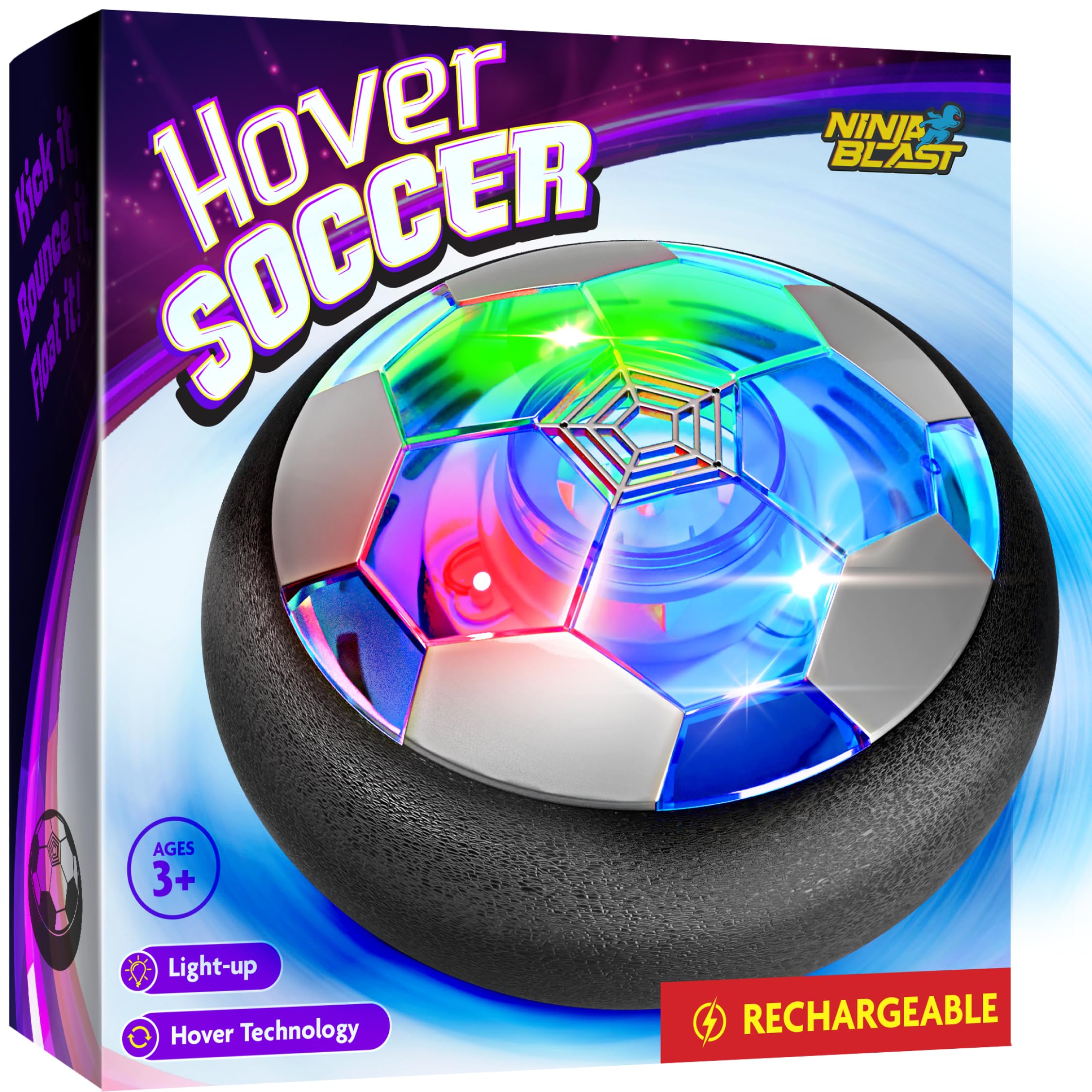 Ninja Blast Hover Soccer Ball for Kids - Boy Birthday Gifts - Indoor Toy Games Gift for Boys Age 6, 7, 8, 9, 10, 11, 12 Year Old - Light-Up Toys Game for Kid - 6-8, 8-12 - Gifts for 8 Year Old Boy 🍁 All In One Marketplace Canada