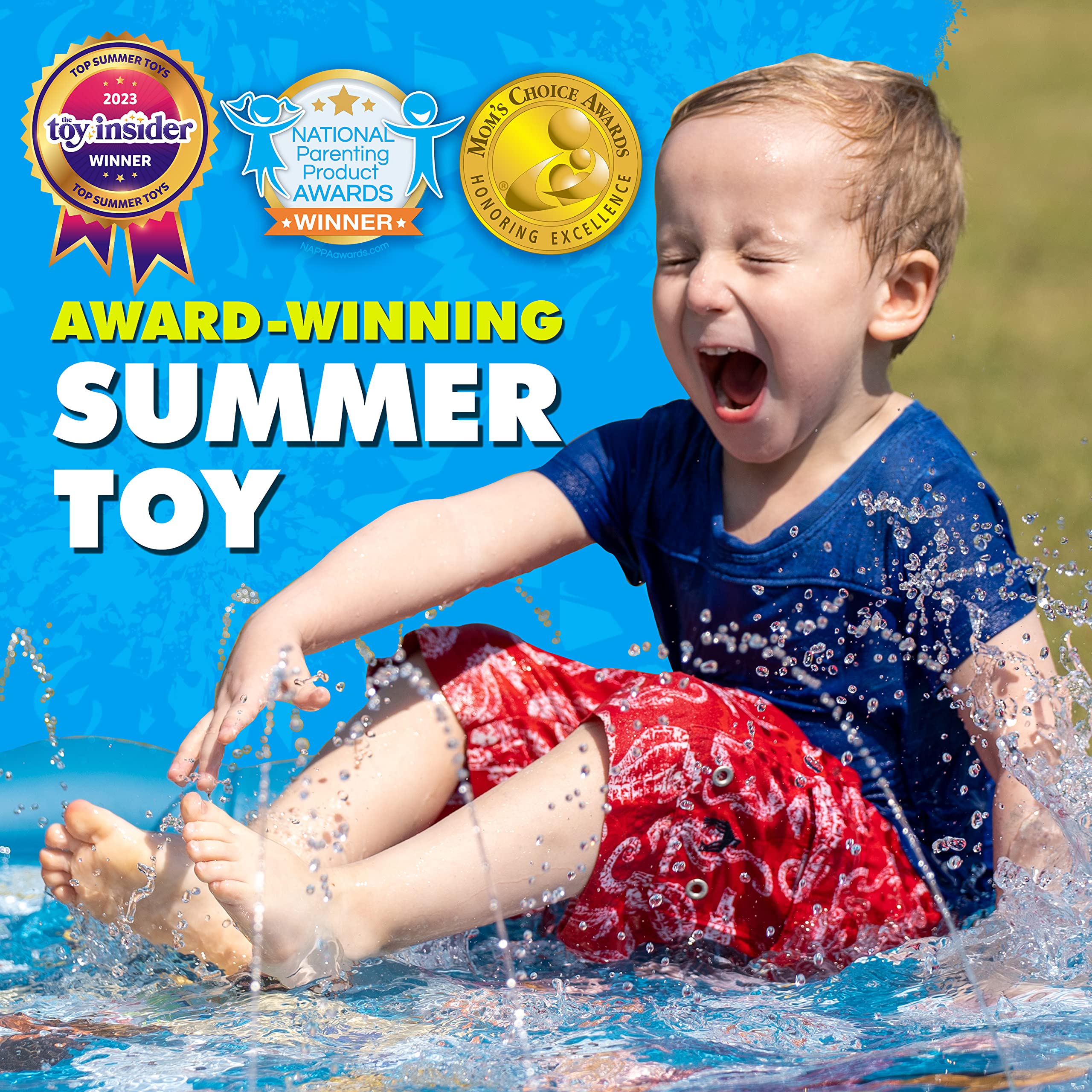 SplashEZ 3-in-1 Splash Pad, Sprinkler for Kids, and Wading Pool for Learning – Children’s Sprinkler Pool, 60’’ Inflatable Water Toys – “from A to Z” Outdoor Swimming Pool for Babies and Toddlers 🍁 All In One Marketplace Canada
