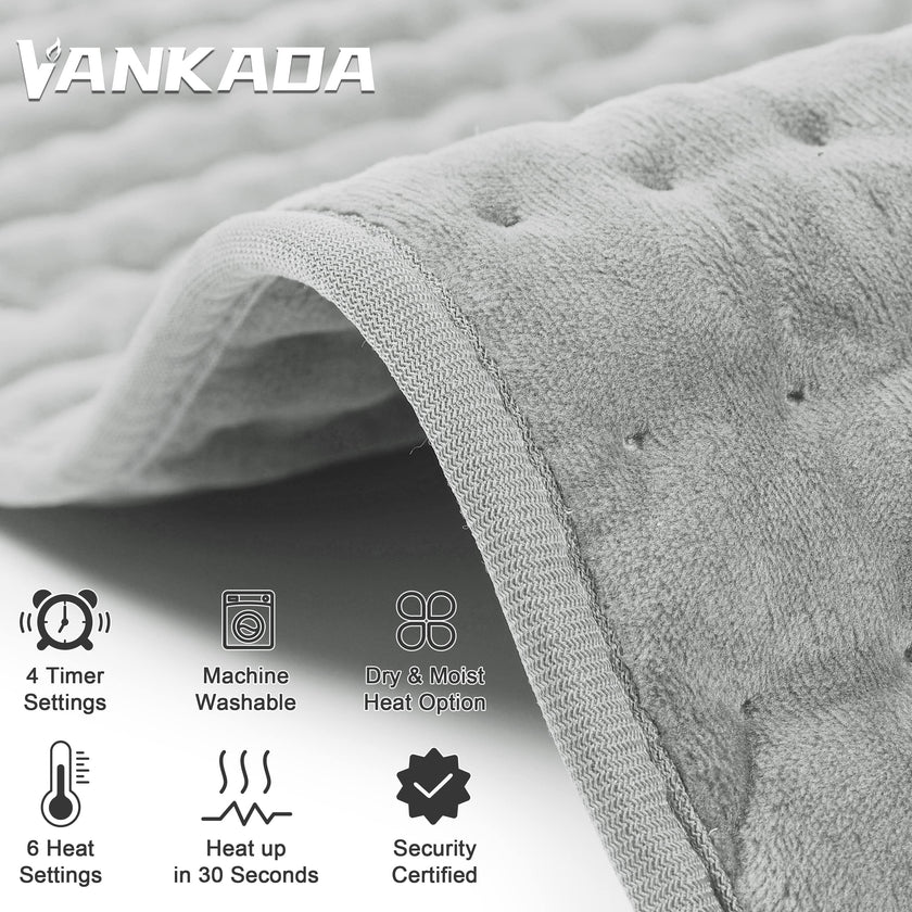 Heating Pad Electric Heat Pad, Hot Heated Pad,Moist Heat Heating Pad Moist and Dry Heat,Multiple Temp and Timer Settings 🍁 All In One Marketplace Canada