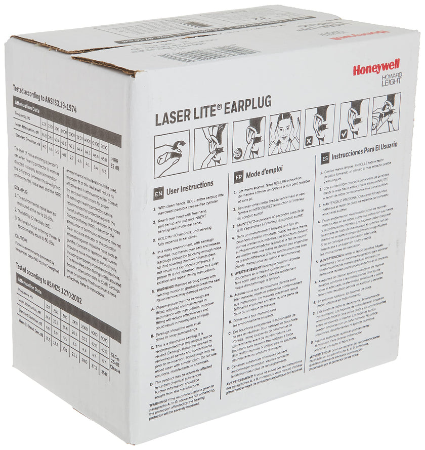 Howard Leight LL-1 Laser LiteUncorded Foam Earplugs Box, 200 Pair (Pink/Yellow) 🍁 All In One Marketplace Canada