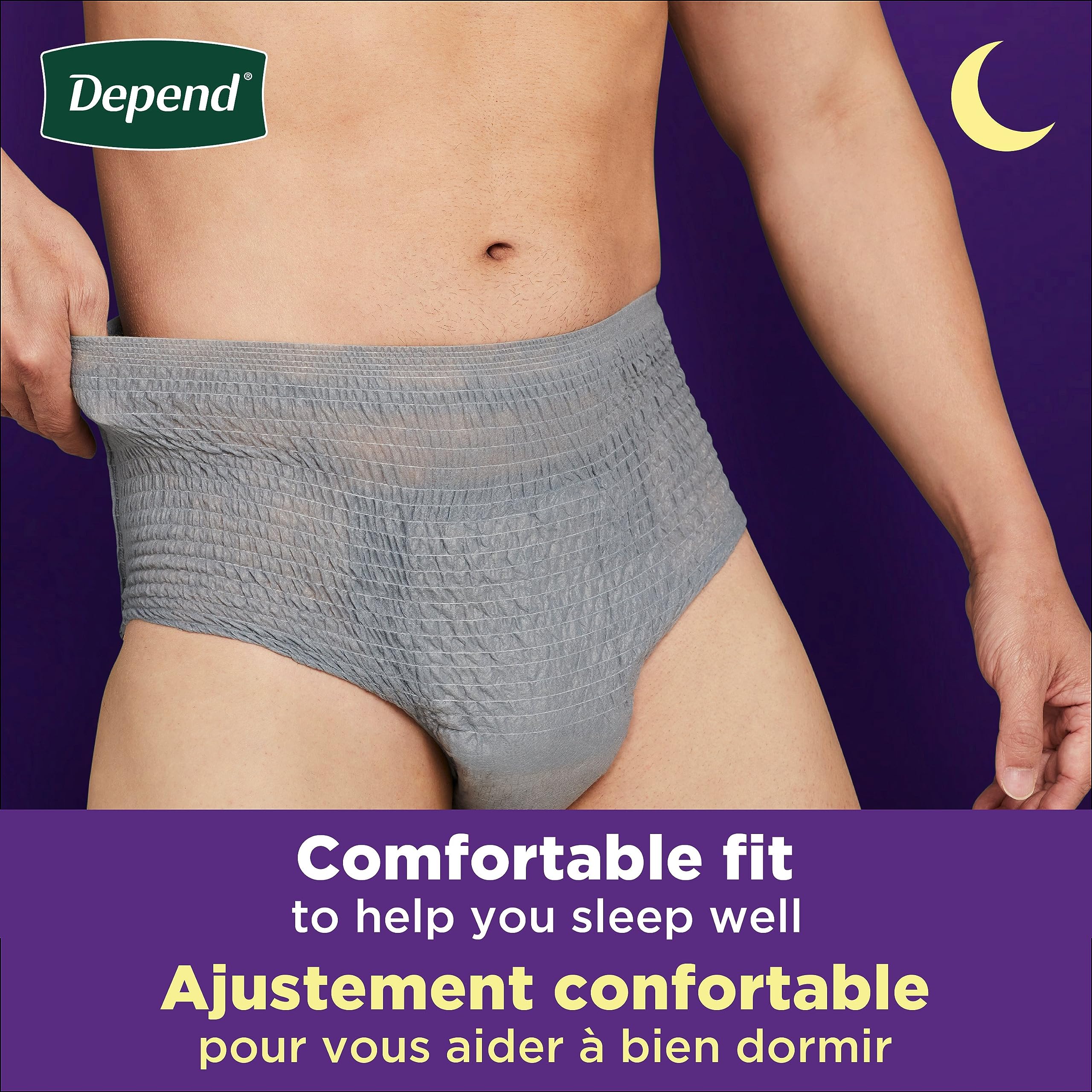 Depend Night Defense Adult Incontinence Underwear for Men, Disposable, Overnight, Extra-Large, Grey, 48 Count 🍁 All In One Marketplace Canada