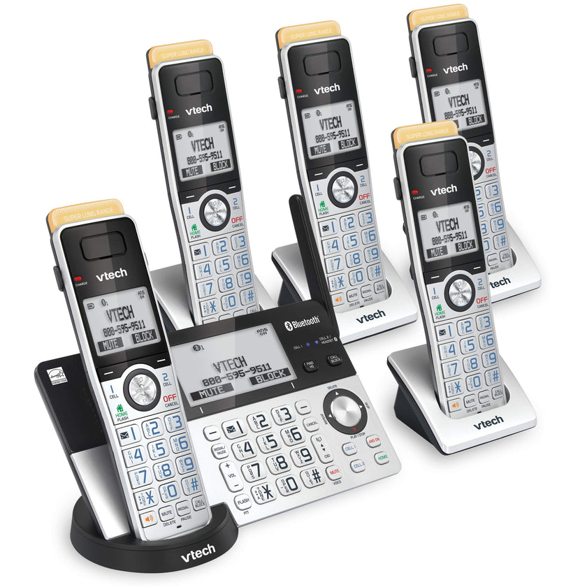 VTech IS8151-5 Answering System with 5 Handsets, Connect to Cell and Super Long Range (IS8151-5S) 🍁 All In One Marketplace Canada