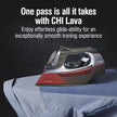 CHI Steam Iron for Clothes with 8’ Retractable Cord, 1700 Watts, 3-Way Auto Shutoff, 400+ Holes, Professional Grade, Temperature Control Dial, Lava Infused Ceramic Soleplate, Black (13113) 🍁 All In One Marketplace Canada