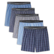 Fruit of the Loom Men's 5 Pack Exposed Waistband Assorted, Blues Boxer, Size Large 🍁 All In One Marketplace Canada