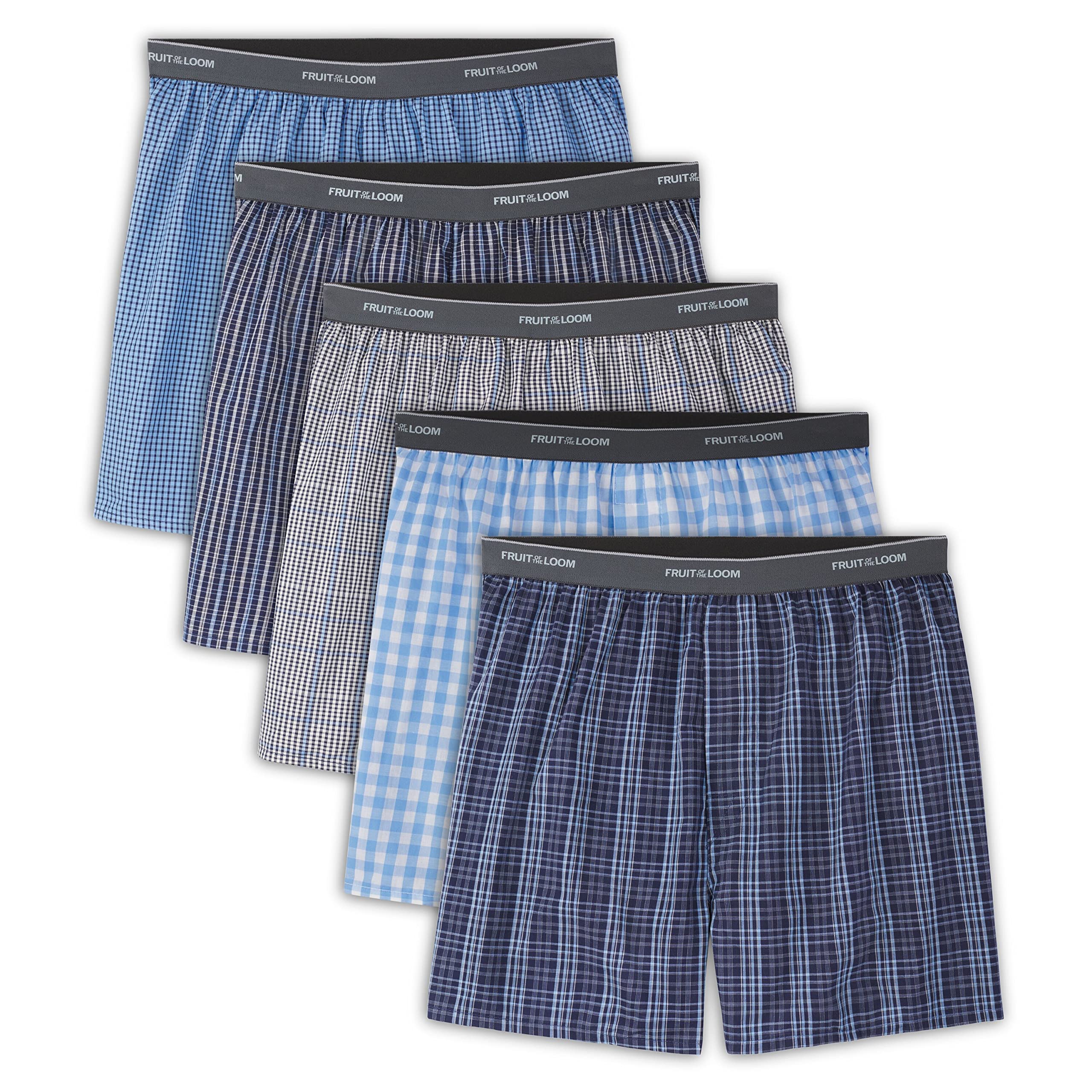 Fruit of the Loom mens Comfort Casual Boxer Shorts, Blues, Medium US 🍁 All In One Marketplace Canada