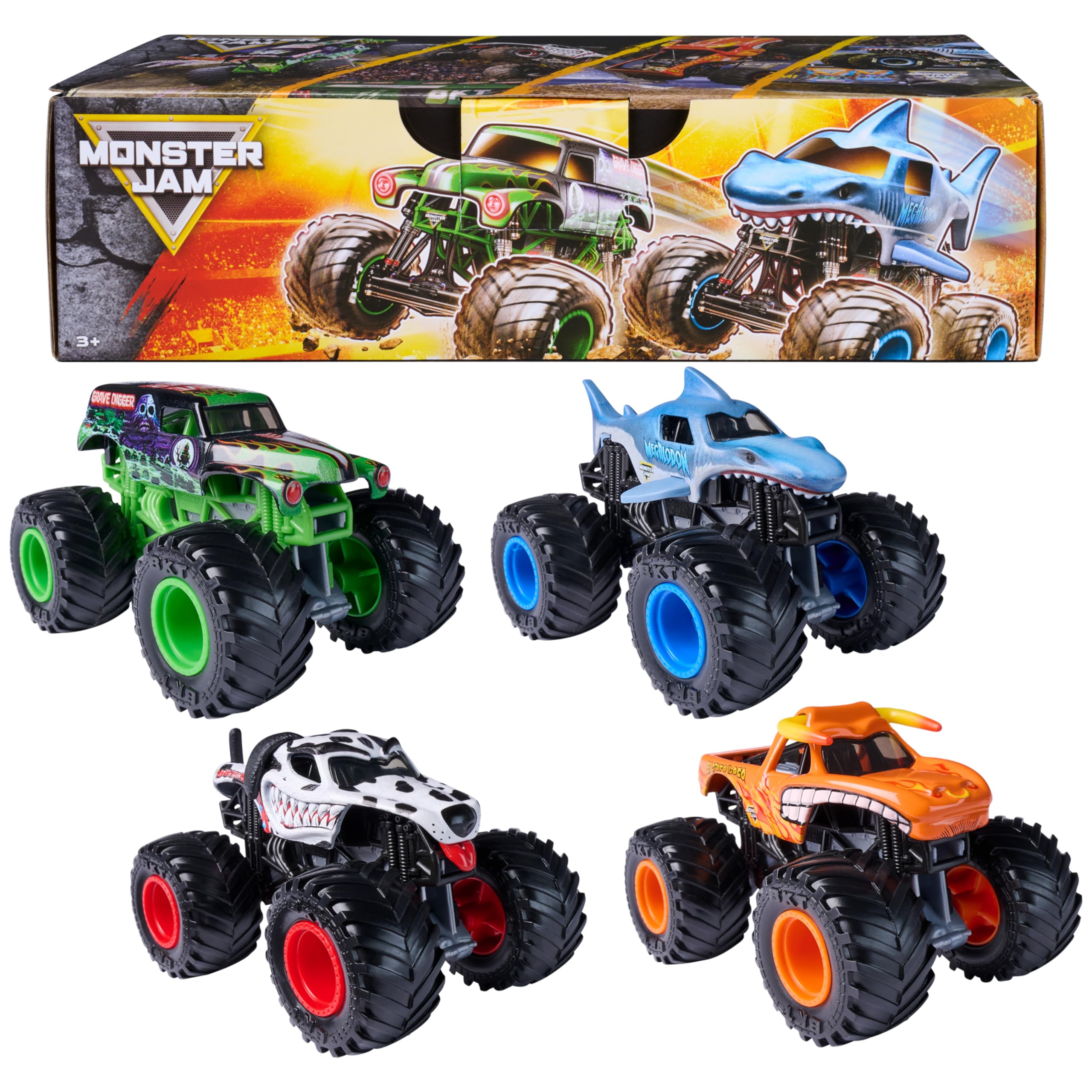 Monster Jam All Stars Monster Trucks, 1:64 Scale Die-Cast Vehicles 4-Pack 🍁 All In One Marketplace Canada