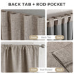 Joydeco Blackout Curtains for Bedroom - 96 Inch Long 100% Light Blocking 2 Panels Set Linen Drapes, Thermal Insulated Room Darkening Curtains, Linen Textured for Living Room, Rod Pocket & Back Tabs 🍁 All In One Marketplace Canada