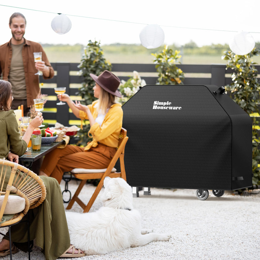 Simple Houseware 55-inch Heavy Duty BBQ Grill Cover, 600D Polyester Waterproof, Weather-Resistant 🍁 All In One Marketplace Canada