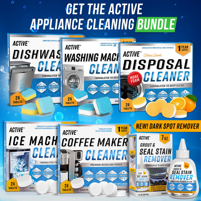 Garbage Disposal Cleaner Deodorizer Tablets - ACTIVE XL Foaming Tablet, 24 Pack Fresh Citrus Scented Tabs, New Powerful Foam Freshener for Cleaning Sink Disposal, Garburator, Disposer - 1 Year Supply 🍁 All In One Marketplace Canada