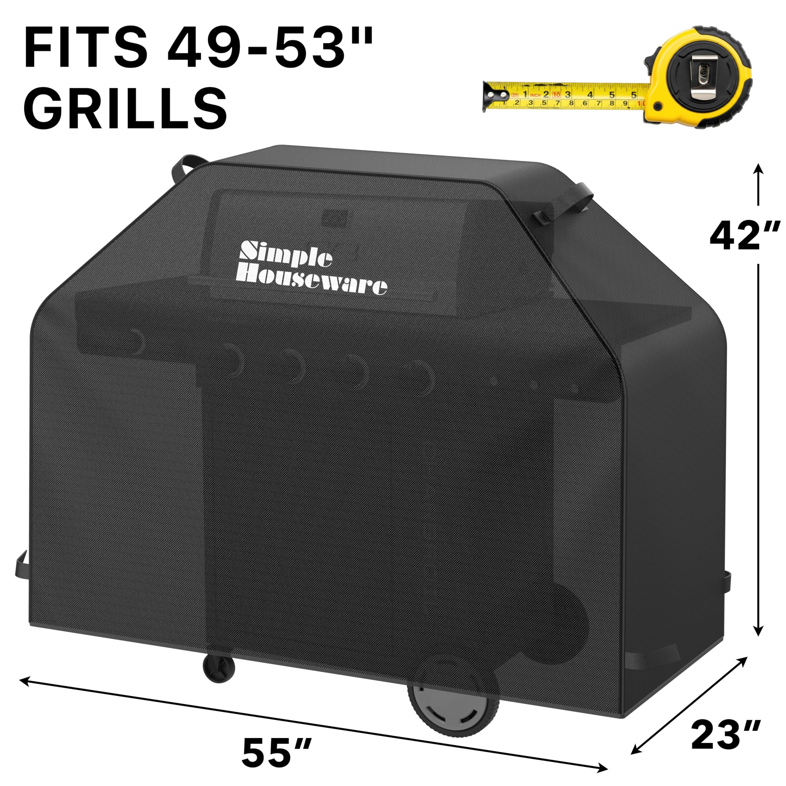 Simple Houseware 55-inch Heavy Duty BBQ Grill Cover, 600D Polyester Waterproof, Weather-Resistant 🍁 All In One Marketplace Canada
