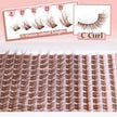 Brown Lash Clusters Natural Lash Extensions Wispy Eyelash Clusters 154 Pcs C Curl Lashes Clusters for Everyday Wear Beginner Friendly Dark Brown Cluster Eyelash Extensions by Mavphnnee 🍁 All In One Marketplace Canada