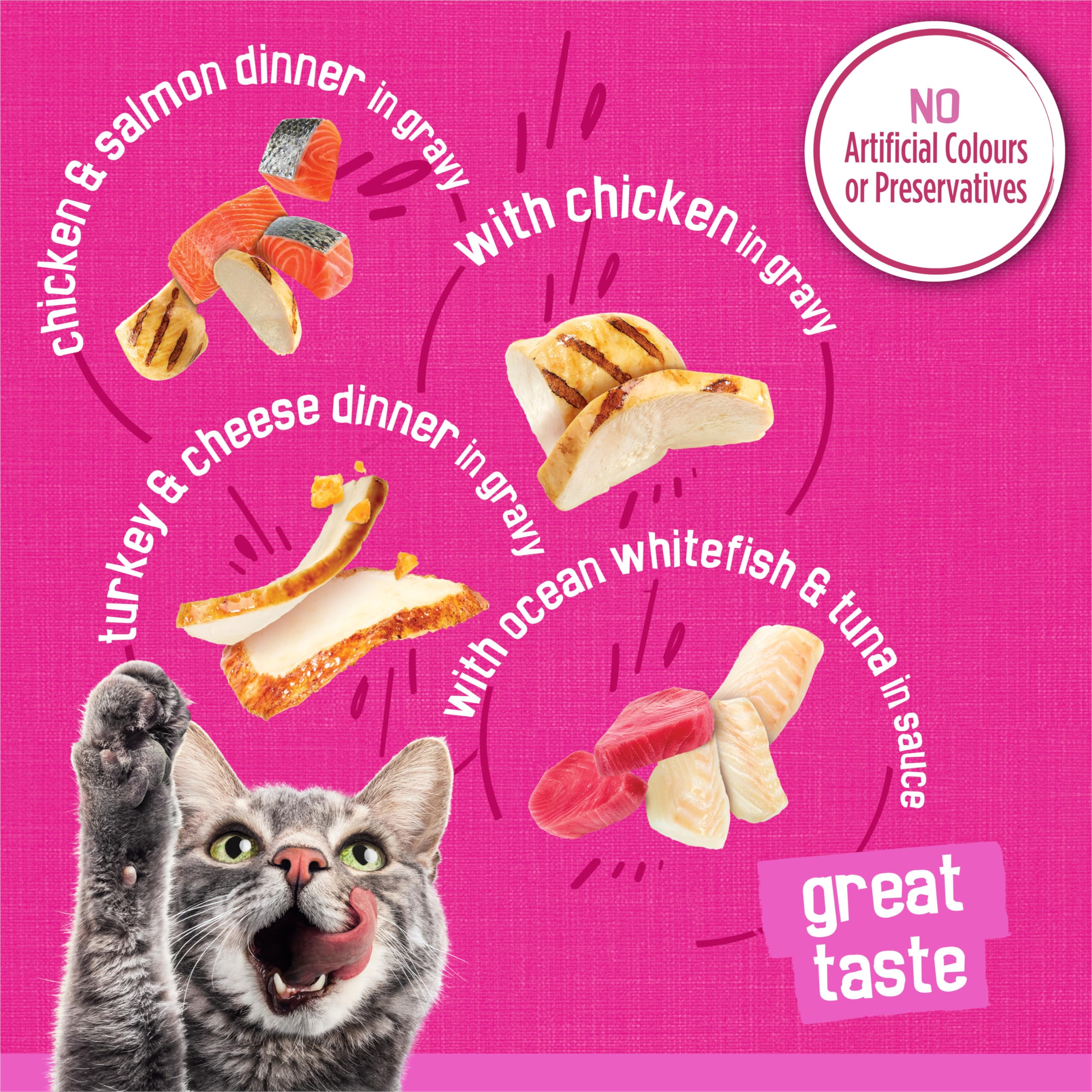 Friskies Shredded Wet Cat Food, Poultry & Fish Combo Variety Pack 4 Flavours - 156 g Can (32 Pack) 🍁 All In One Marketplace Canada