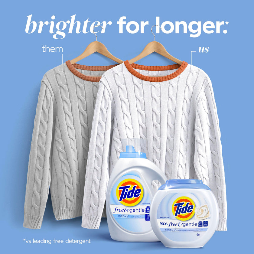 Tide Free & Gentle Liquid Laundry Detergent, Tide Laundry Detergent, Clean Laundry Detergent, 100 Loads, 3.9L 🍁 All In One Marketplace Canada