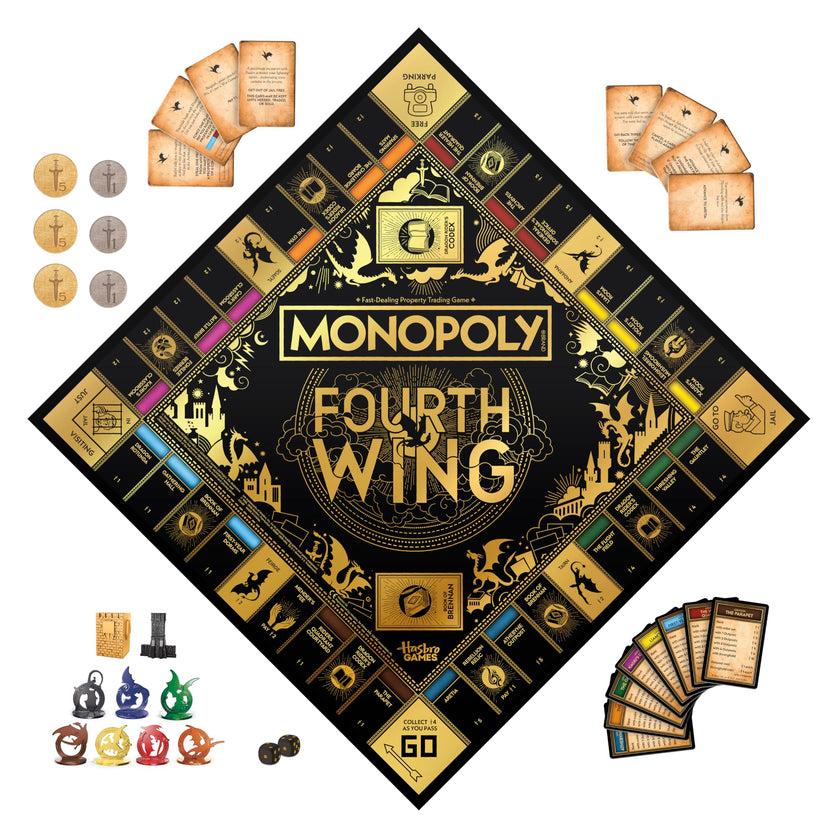 Monopoly Fourth Wing Edition Board Game for Adults | Officially Licensed Game Inspired by the Empyrean Series, Book 1 | 2-6 Players | Ages 17+ 🍁 All In One Marketplace Canada