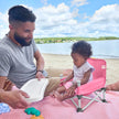 Bright Starts Pop 'N Sit Portable Booster, Indoor/Outdoor Use, Floor Seat with Feeding Tray, Pink, 6 Mos - 3 Yrs 🍁 All In One Marketplace Canada