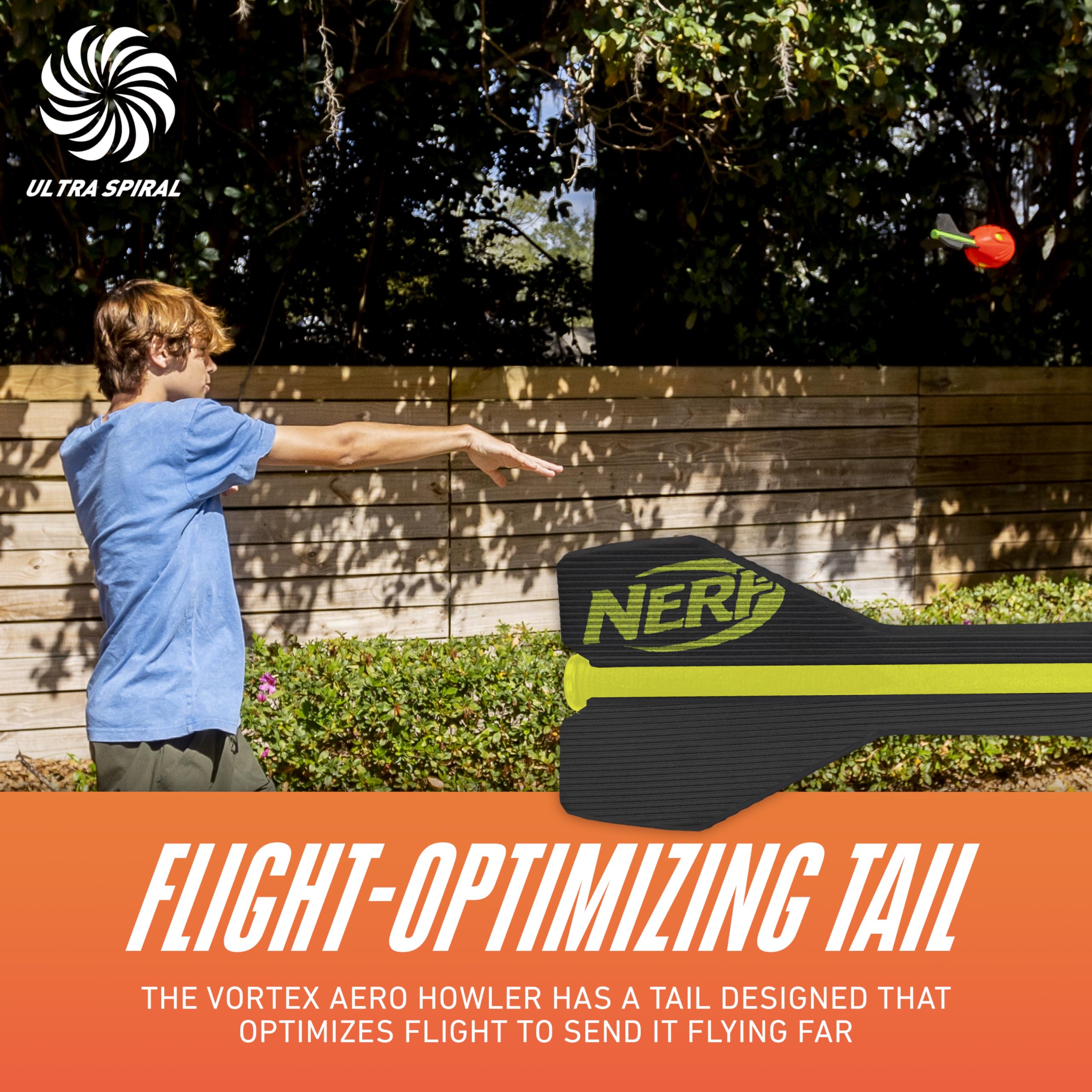 Nerf Vortex Aero Howler Foam Ball – Classic Long-Distance Football - Flight-Optimizing Tail - Hand Grip – Indoor and Outdoor Fun 🍁 All In One Marketplace Canada