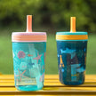 Zak Designs Underwater Kelso 15oz Leak-Proof Toddler Straw Cups, 2-Pack 🍁 All In One Marketplace Canada