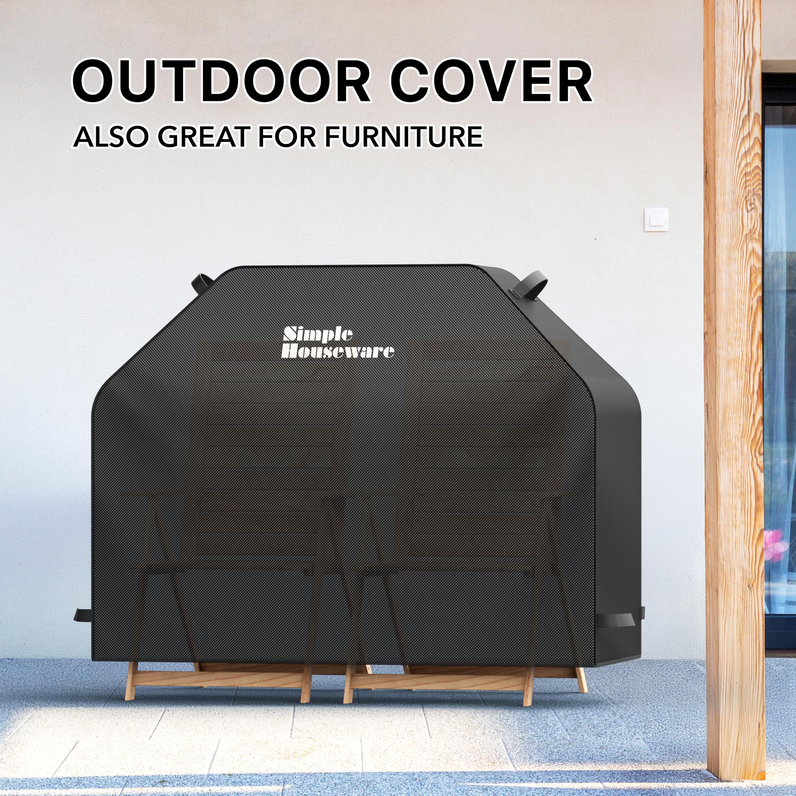 Simple Houseware 55-inch Heavy Duty BBQ Grill Cover, 600D Polyester Waterproof, Weather-Resistant 🍁 All In One Marketplace Canada