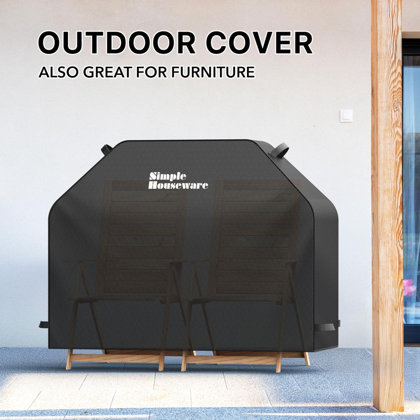 Simple Houseware 55-inch Heavy Duty BBQ Grill Cover, 600D Polyester Waterproof, Weather-Resistant 🍁 All In One Marketplace Canada