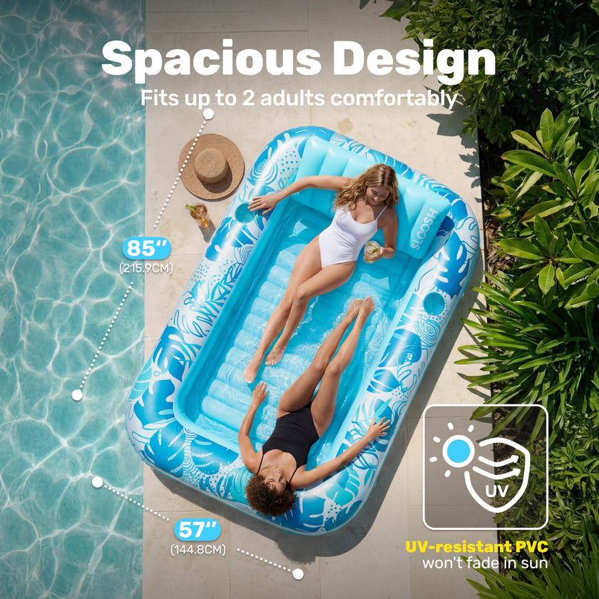 Sloosh Inflatable Tanning Pool Lounger Float-XL, 85