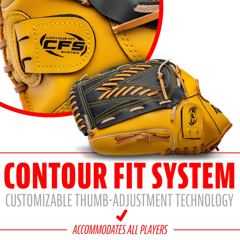 Franklin Sports Baseball and Softball Glove - Field Master - Baseball and Softball Mitt - Adult and Youth Glove - Outfield - Left Hand Throw - 13
