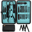 Utopia Care - 15 in 1 Stainless Steel Professional Manicure Pedicure Set Nail Clippers Kit – Portable Travel Grooming Kit - Facial, Cuticle and Nail Care for Men and Women (Black) 🍁 All In One Marketplace Canada