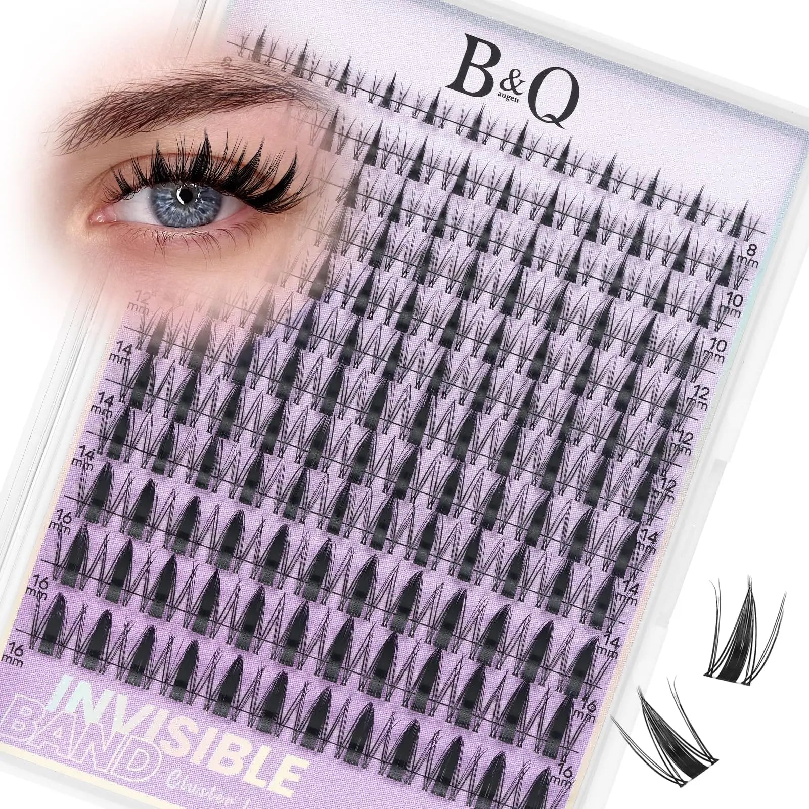 B&Q Fairy Lash Clusters Invisible Band 144PCS, Wispy Eyelash Clusters Manga False Eyelashes, C Curl Lash Cluster Natural Wet-Look Individual Lashes, Anime Cluster Eyelash Extensions with Spikes(Fairy) 🍁 All In One Marketplace Canada