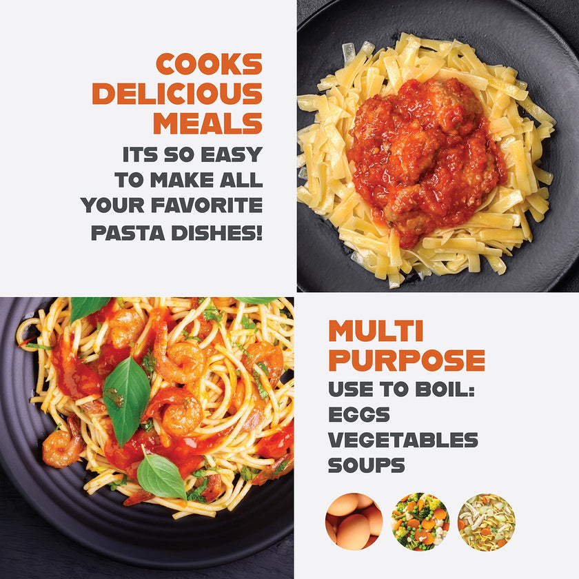 Gotham Steel 5 Quart Stock Pot with Strainer Lid, Nonstick Coated Ceramic Pot, Soup Pot, Pasta Pot with Strainer Insert, Cooking Pot with Lid and Twist Lock Handles, Dishwasher Safe, 100% Toxin Free 🍁 All In One Marketplace Canada