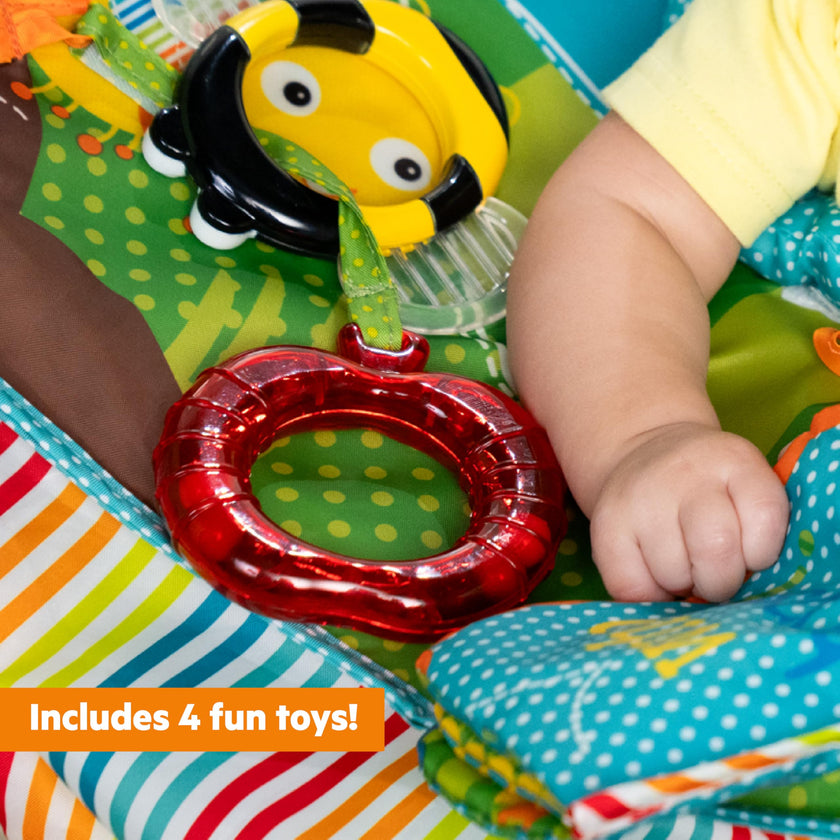 Bright Starts Pop 'N Jump Portable Activity Jumper, Indoor/Outdoor Use, Owl Forest with 4 Sensory Toys, Ages 6-12 Months 🍁 All In One Marketplace Canada