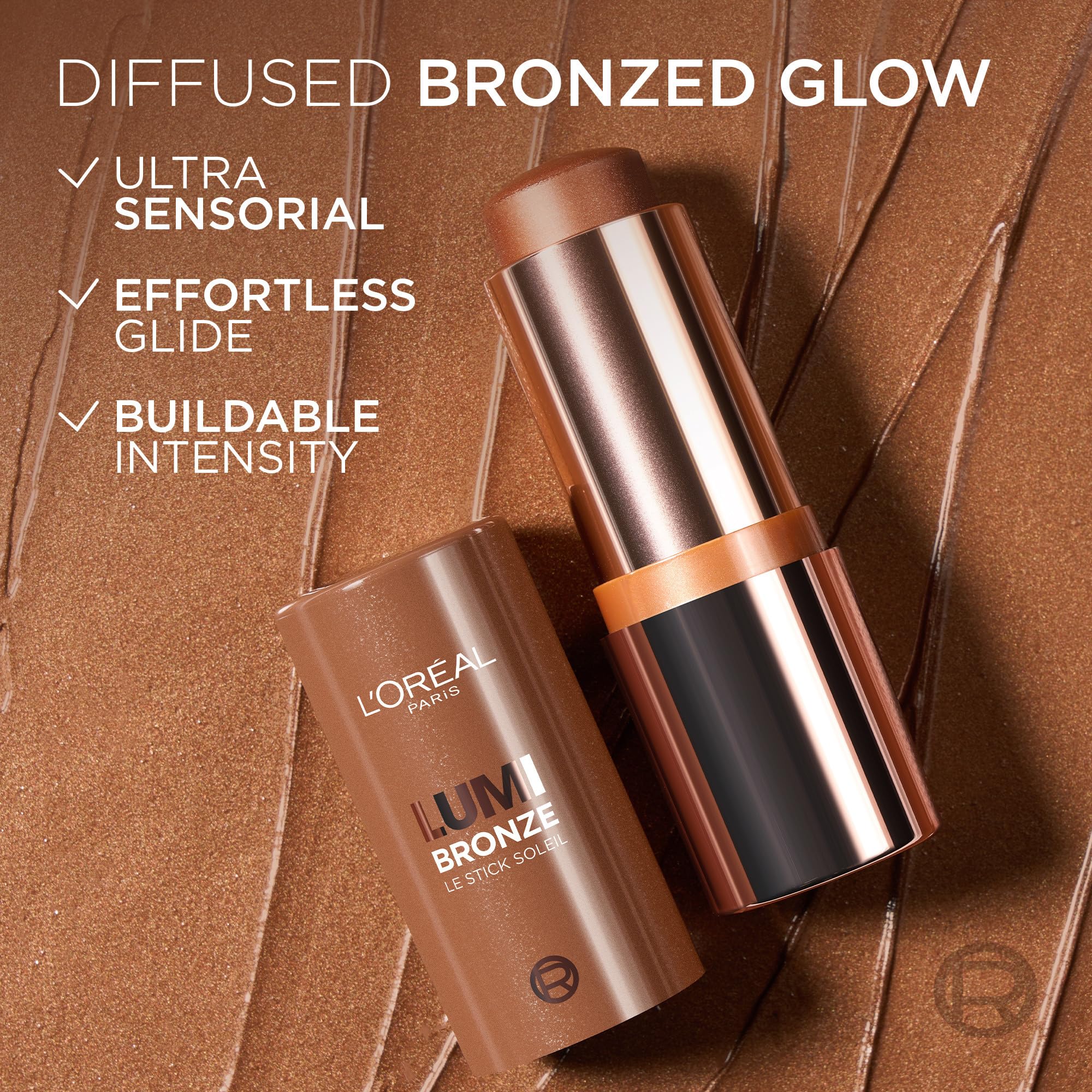 L'Oréal Paris LUMI Bronzer Le Stick Soleil, Cream-to-powder Multi-Use Bronzer Stick, Buildable & Blendable Contour, Non-Cakey Finish, 110 Toasted Sunlight, 9g 🍁 All In One Marketplace Canada