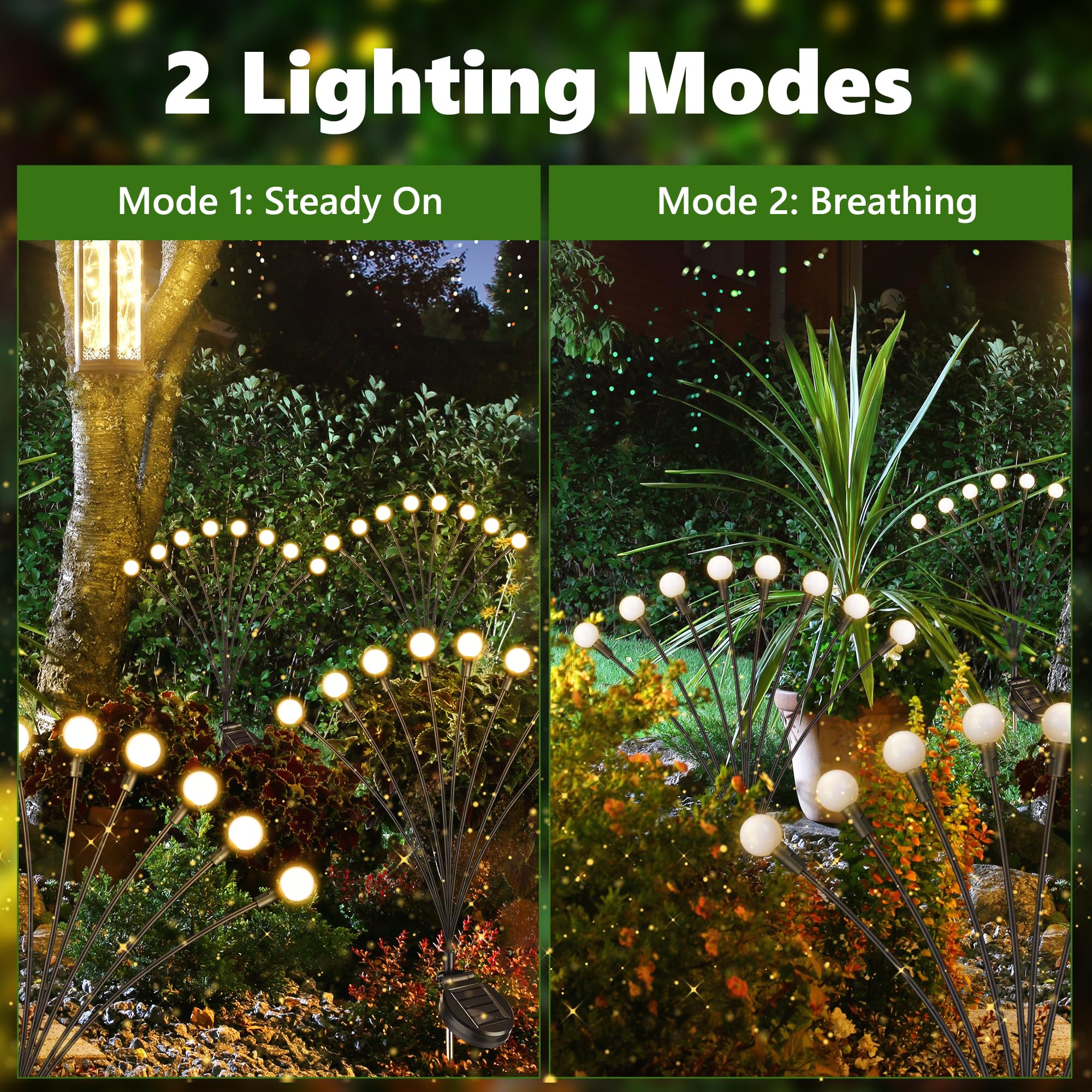 iBaycon 8 Pack Solar Firefly Lights Garden Pathway Outdoor Decor Warm White 🍁 All In One Marketplace Canada