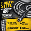 Bionic Steel Metal Garden Hose 50ft, Rust Proof 304 Stainless Steel Water Hose with Aluminum Fittings, Flexible & Heavy Duty Hose, Lightweight, Kink Free & Easy Coil Outdoor Hose - 2026 Model 🍁 All In One Marketplace Canada