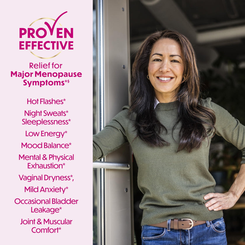 Estroven Complete Multi-Symptom Menopause Supplement for Women, 28 Ct., Clinically Proven Ingredient Provide Menopause Relief & Night Sweats & Hot Flash Relief* Drug-Free & Non-GMO 🍁 All In One Marketplace Canada