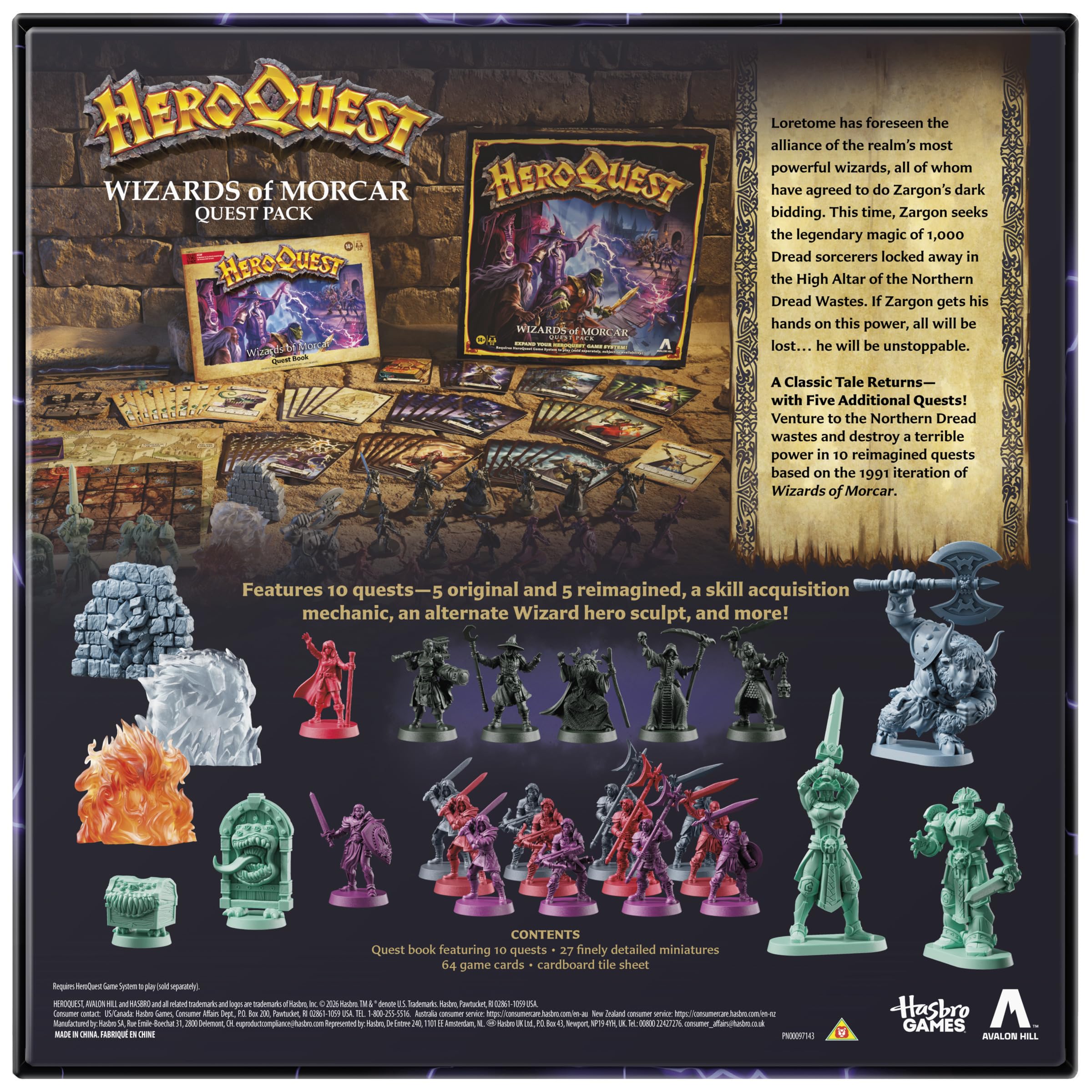 Avalon Hill HeroQuest Wizards of Morcar Quest Pack – Ages 14+ – 2 to 5 Players – Roleplaying Games 🍁 All In One Marketplace Canada