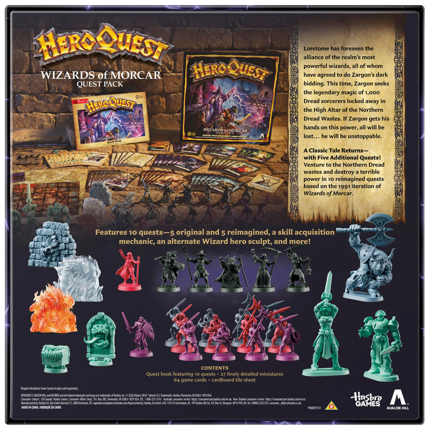 Avalon Hill HeroQuest Wizards of Morcar Quest Pack – Ages 14+ – 2 to 5 Players – Roleplaying Games 🍁 All In One Marketplace Canada