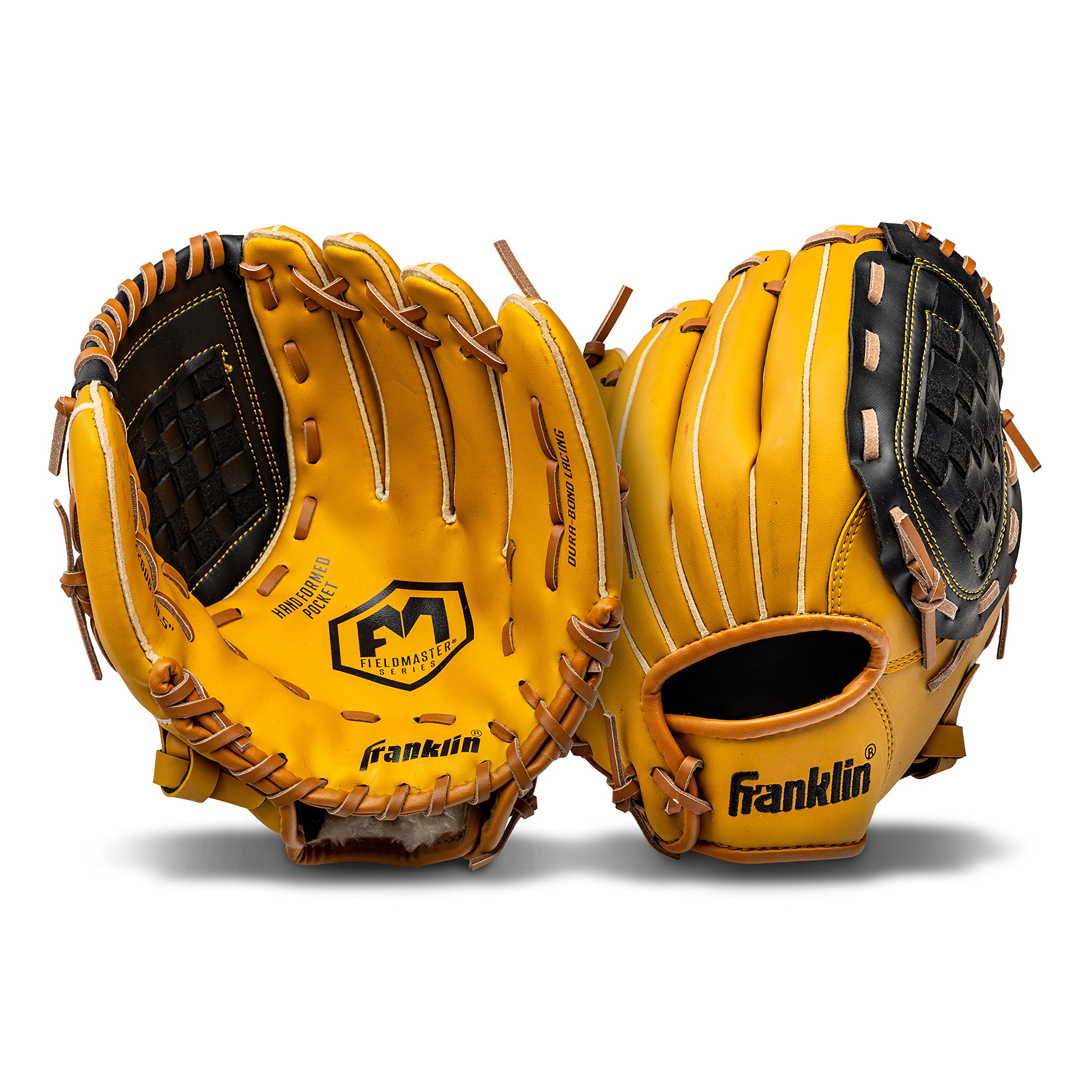 Franklin Sports Baseball and Softball Glove - Fieldmaster Adult + Youth Baseball Gloves - Mens + Womens Infield + Outfield Mitt - Right Hand Throw - 10.5