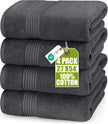 Utopia Towels Premium 100% Combed Ring Spun Cotton Bath Towels, Ultra Soft and Highly Absorbent, 27 by 54 inches, Large Bath Towels, 4 Pack, Grey 🍁 All In One Marketplace Canada