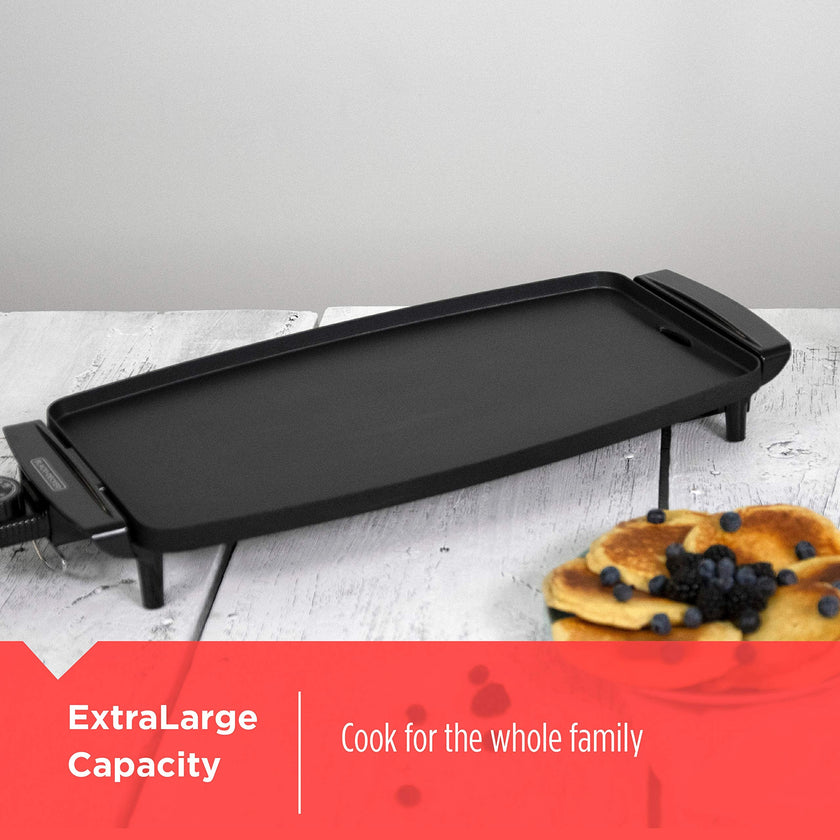 BLACK+DECKER Electric Griddle with Removable Temperature Probe, Indoor Grill, Pancake Griddle, Black, GD1810BC 🍁 All In One Marketplace Canada